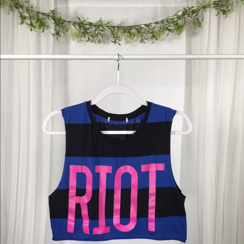 Color Block Riot Crop Tank